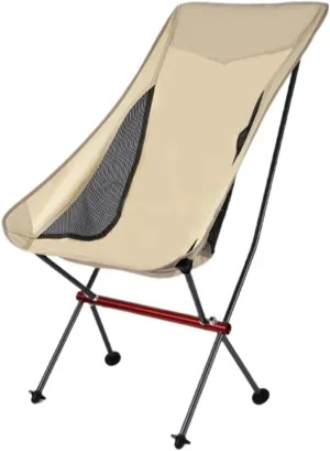 Outdoor Ultra-Light Folding Chair Portable Space Backrest Beach Leisure Fishing Barbecue Large Chair