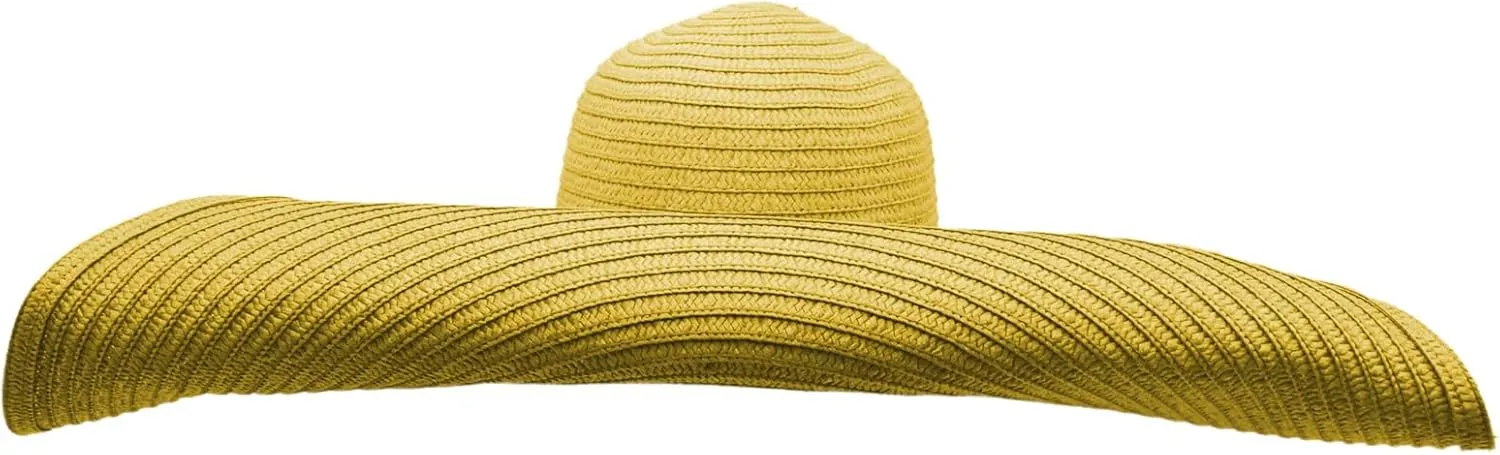 Oversized Sun Straw Hat for Women, UPF 50  Floppy Wide Brim Summer Hat, Foldable Packable Roll up Beach Cap