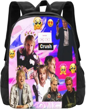 Owen Actor Wilson Backpack Laptop Computer Backpacks Travel Bag Double Shoulder Daypack for Work Hiking 15.6 Inch