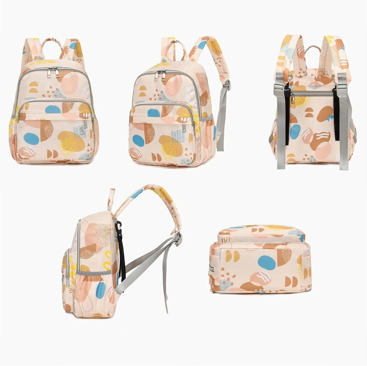 Oxford Cloth Diaper Bag Backpack for Women Large Capacity with Insulated Pockets (B)