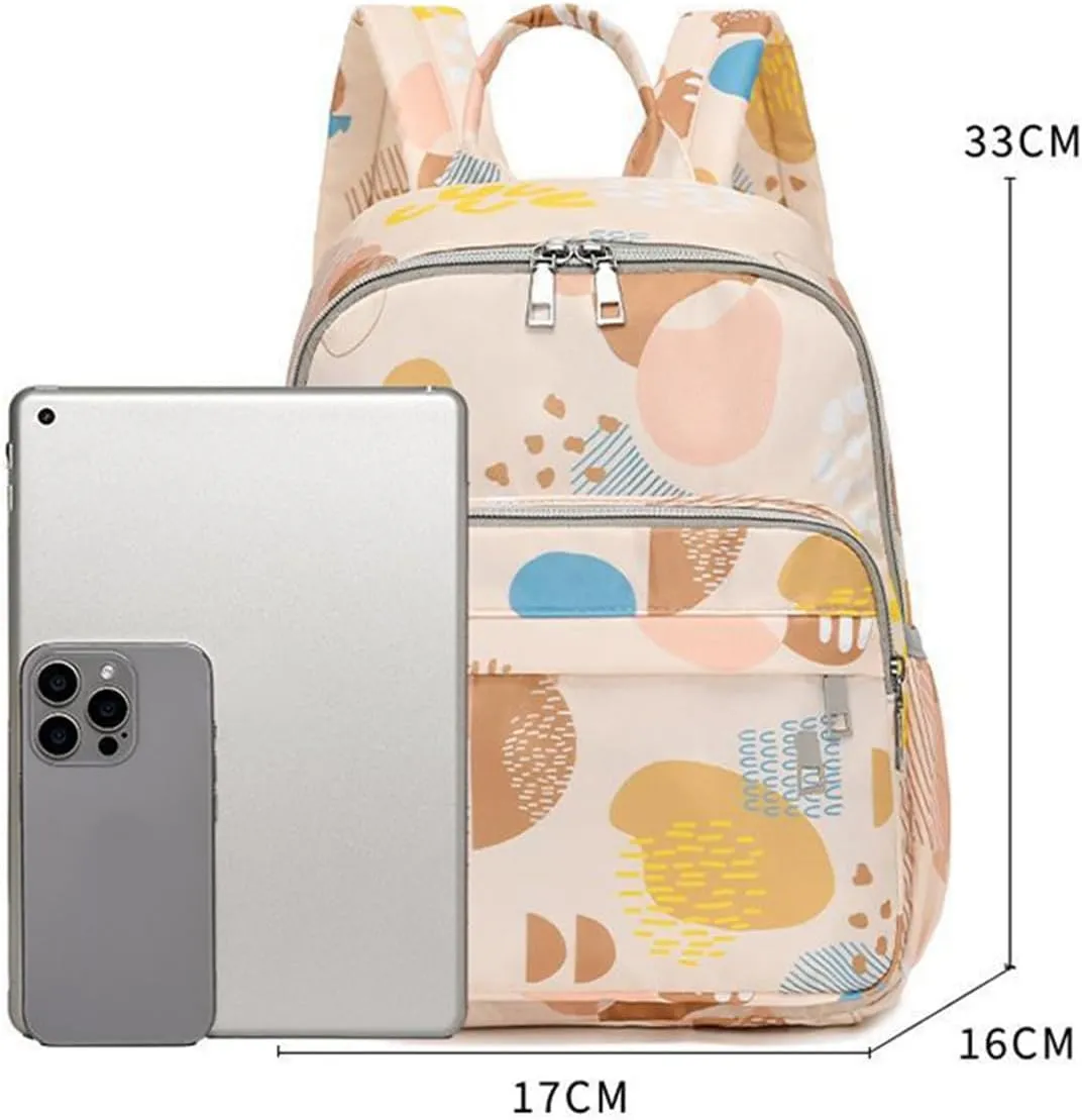 Oxford Cloth Diaper Bag Backpack for Women Large Capacity with Insulated Pockets (B)