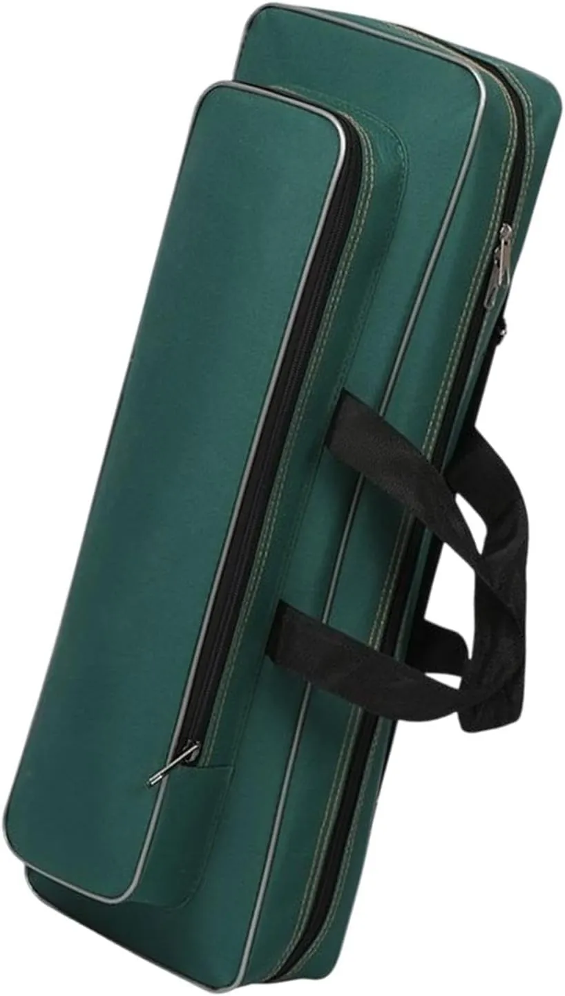 Oxford Cloth Fishing Bag Rod Carrier Scratch Resistant Portable Water Resistant Storage Carry Case Shoulders Bag for Outdoor, Dark Green, 60cm
