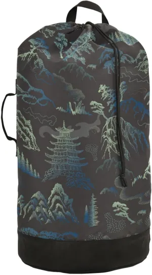 Pagoda Temple Mountain Tree Laundry Bag with Shoulder Straps Large Capacity Dirty Clothes Bag for College Dorm Apartment
