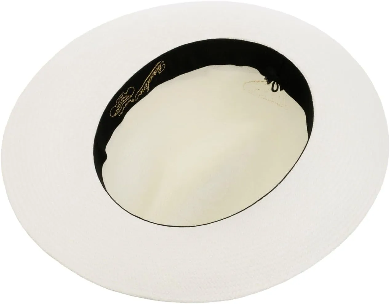Panama Hat Big Brim Woman/Man - Made in Italy Straw Bogart with Grosgrain Band, Grosgrain Spring/Summer