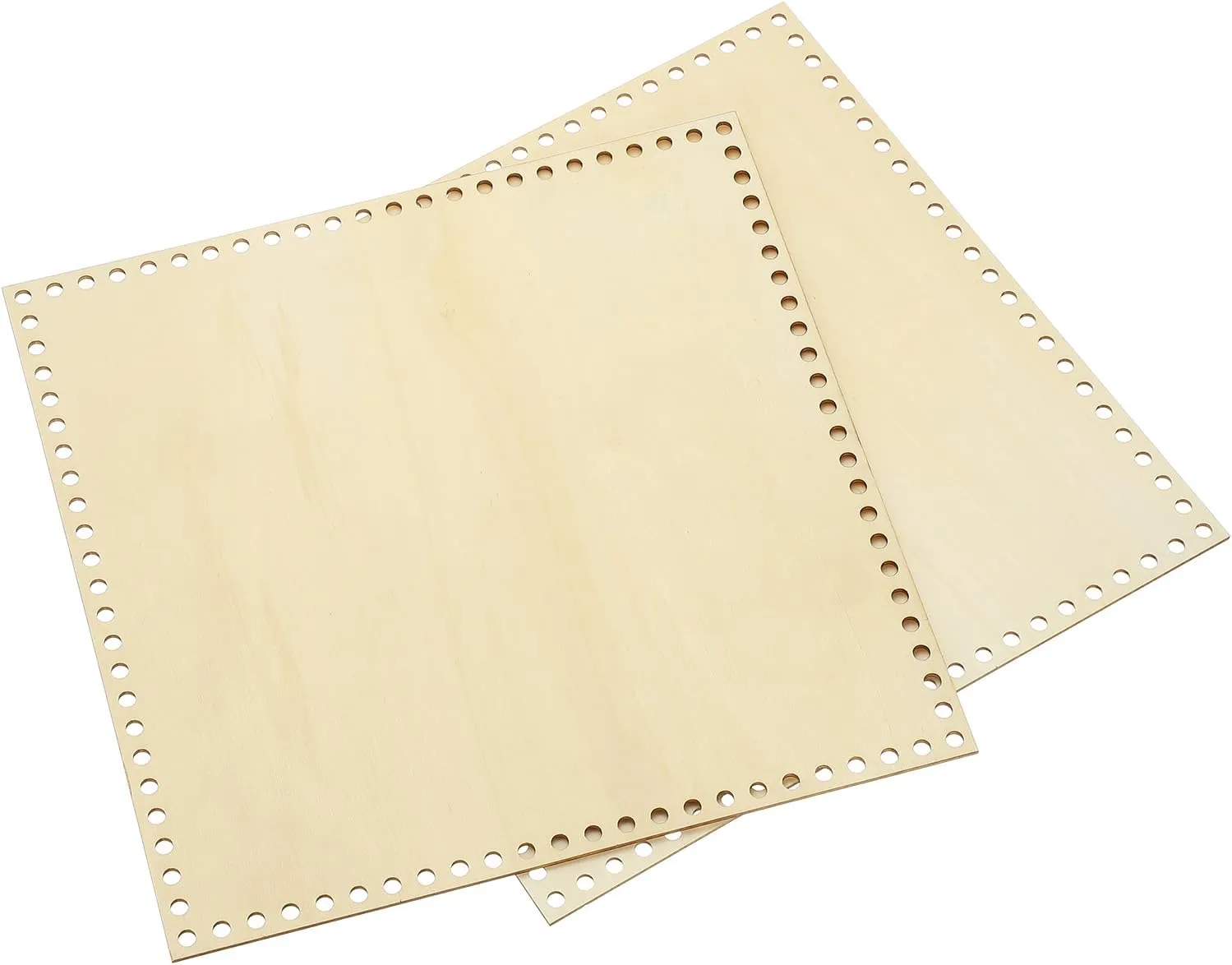 PATIKIL 12 x 12 Inch Crochet Basket Base, 2 Pcs Basket Bottoms Square Wood Base Shaper Bag Making Supplies Weaving Knitting Kit for Crochet Shoulder Bag Handbag Purse Craft