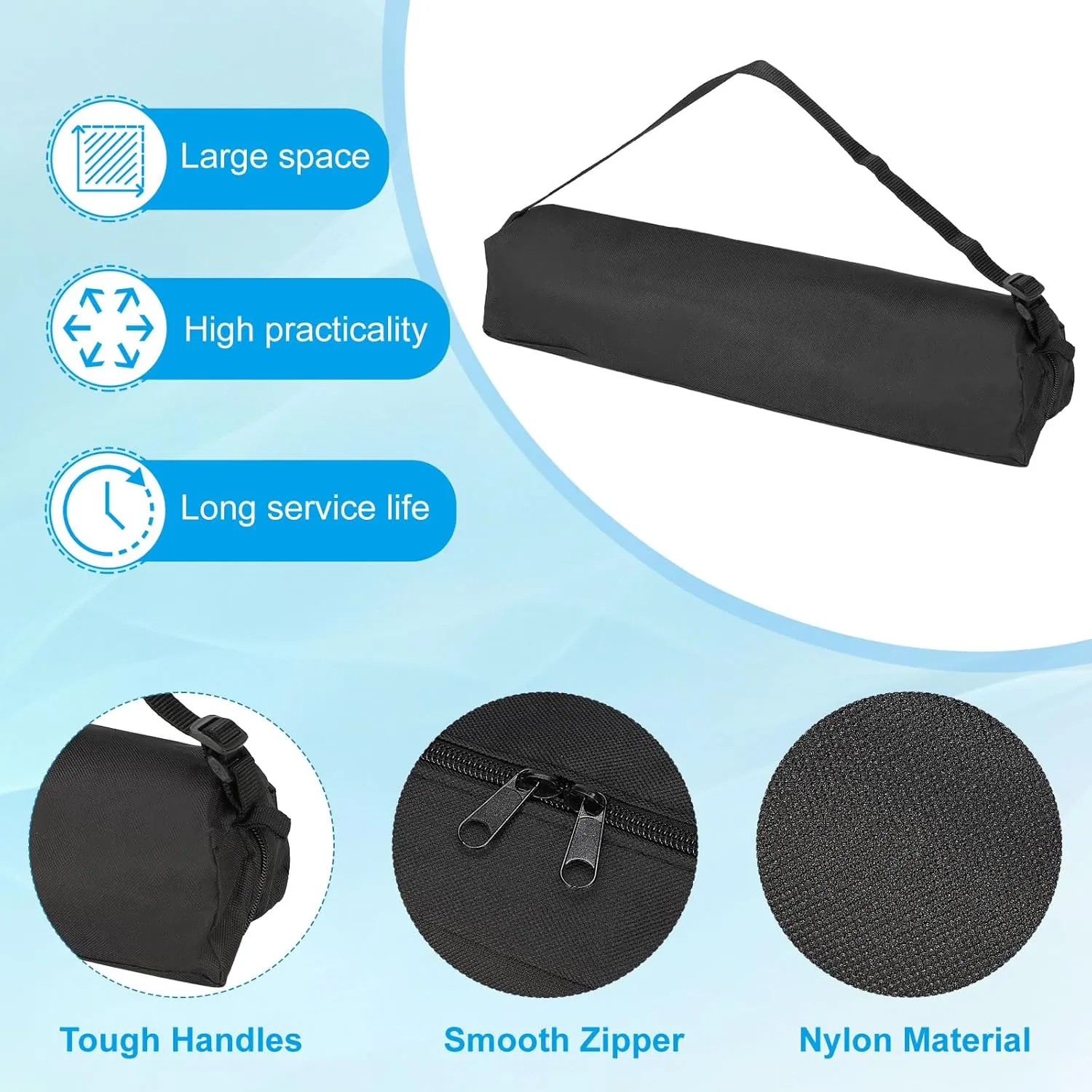 PATIKIL 16.93"x3.54" Tripod Carrying Case, 2Pack Oxford Cloth Padded Tripod Bag with Handles for Light Stands Tripod Photography Accessories, Black