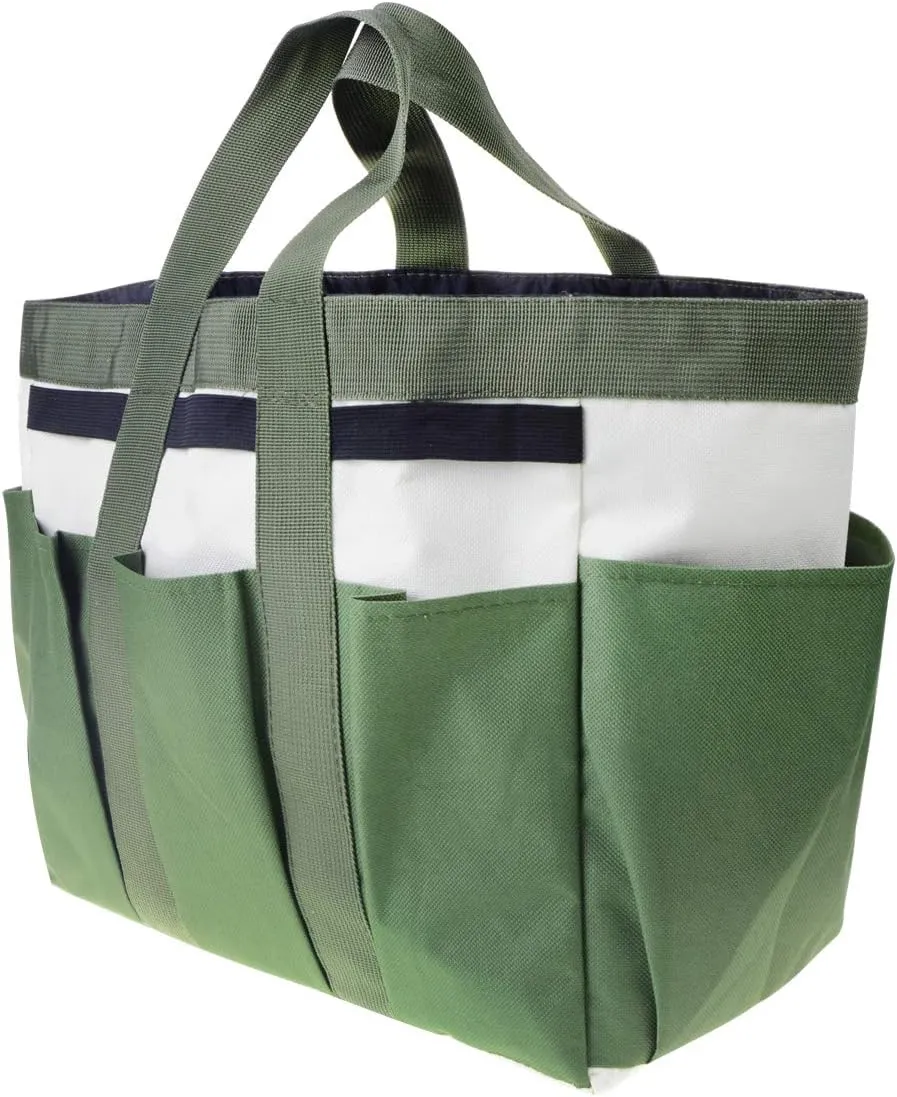 PENCK Garden Tool Bag with Pockets Canvas Heavy-duty Large Garden Plant Tool Organizer Bag Carrier Gardening Storage Tote