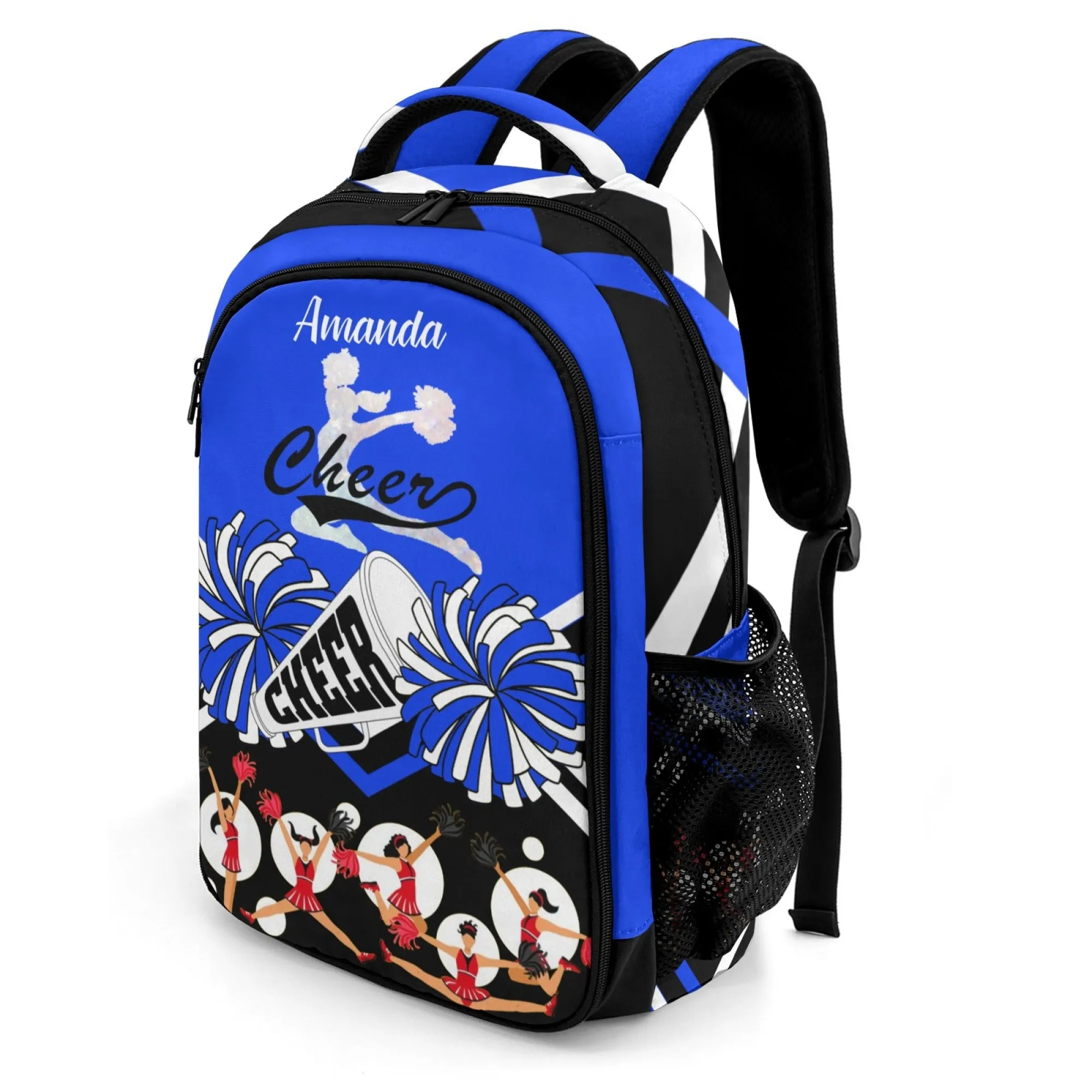 Personalized Cheer Cheerleader Orange Blue Pink Red All Over Print Children's Name Backpack
