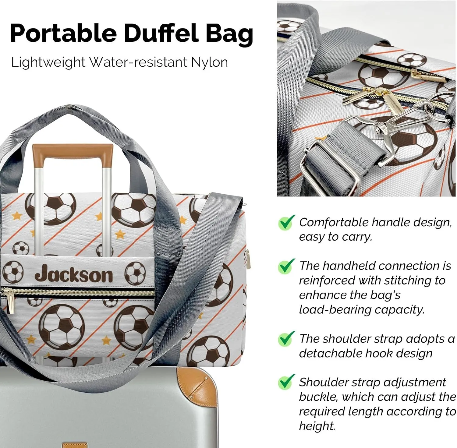 Personalized Gift Duffel Bag Soccer Travel in Style: Trendy Bags for Sport and Leisure