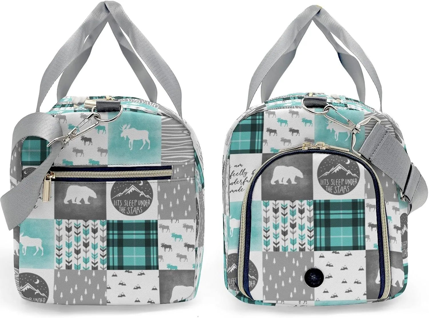 Personalized Gift Duffel Bag Wild Free Bear Adventure Travel in Style: Trendy Bags for Sport and Leisure