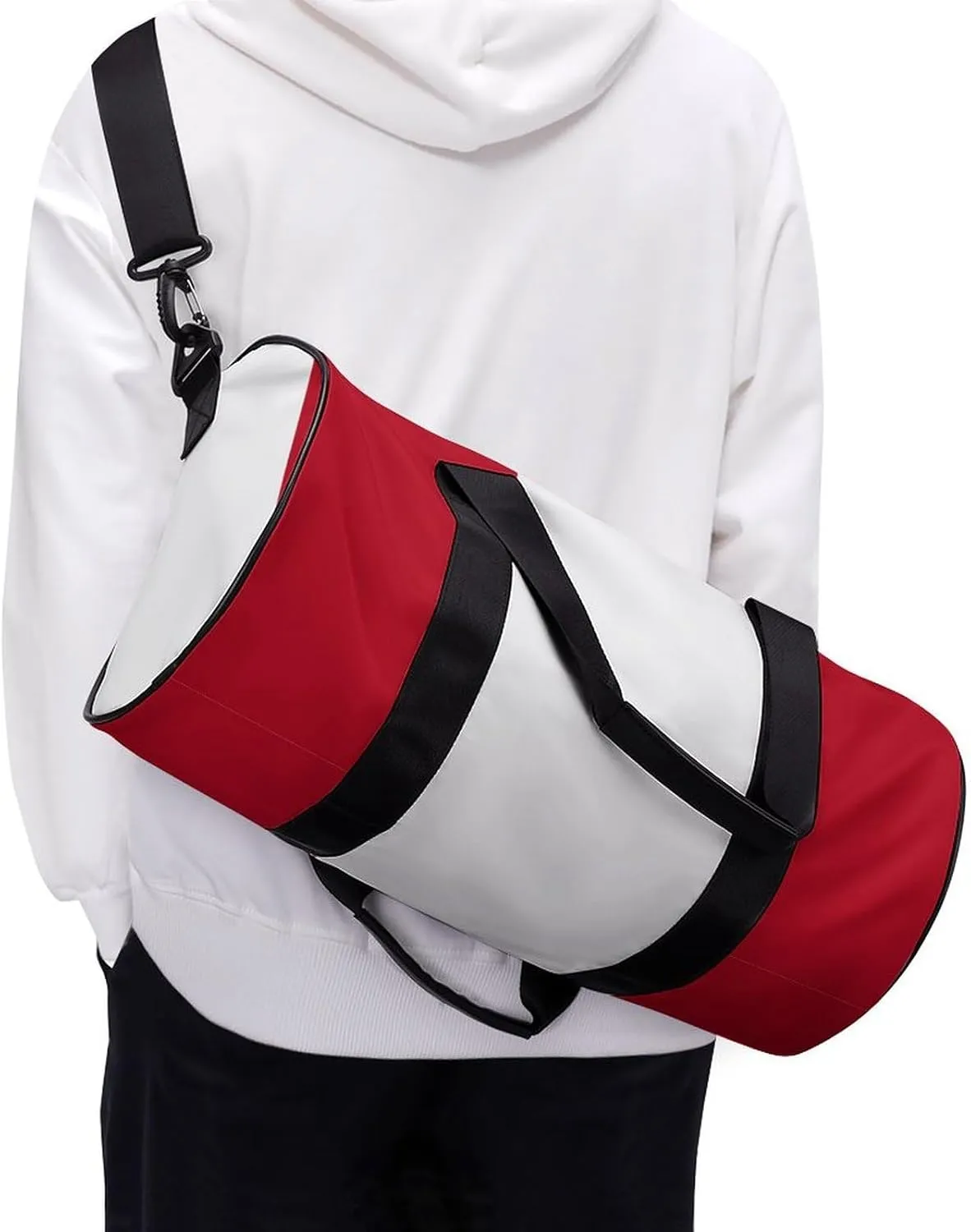 Peru Flag Sports Duffel Bag for Men Women with Shoe Compartment Gym Weekender Tote