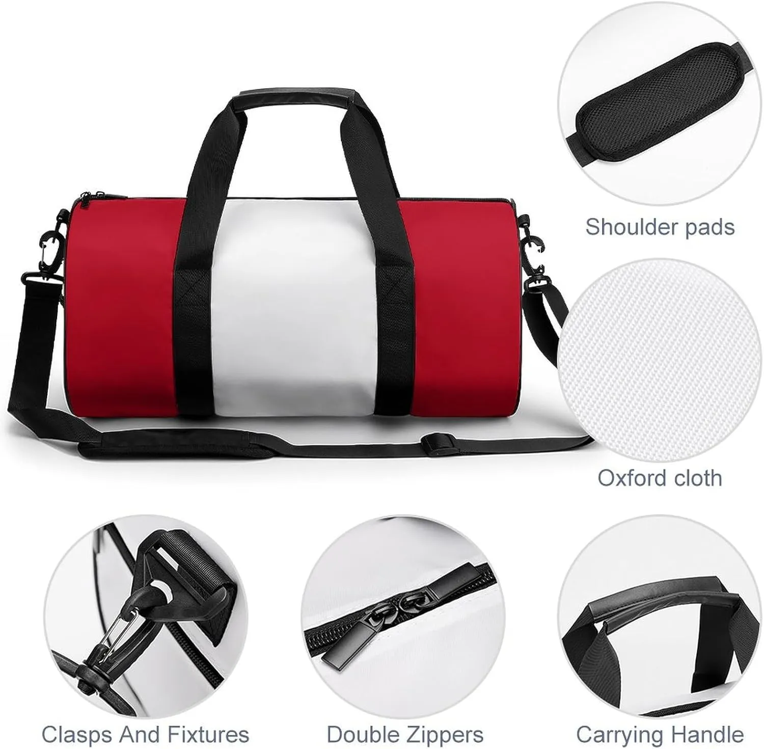 Peru Flag Sports Duffel Bag for Men Women with Shoe Compartment Gym Weekender Tote
