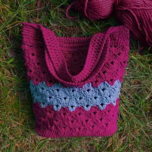Plum Petal Shell Tote/Hand Bag