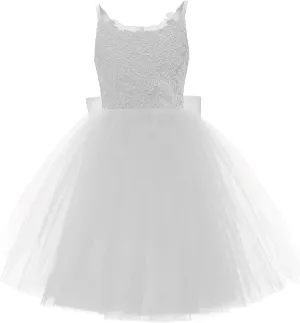 PLwedding Flower Girls Lace Tulle Ball Gowns First Communion Dresses