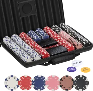 Poker Chips Set,500 Pcs Poker Chips for Texas Holdem,Blackjack,with High-Strength Oxford Cloth Handbag