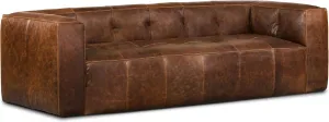 POLY & BARK Capa Sofa in Full-Grain Semi-Aniline Italian Tanned Leather in Chocolate Brown