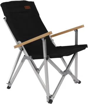 Portable Camping Chair with Lumbar Support and High Back Fully Padded Folding Arm Recliner for Adults Perfect for Fishing Patio and Outdoor Sports