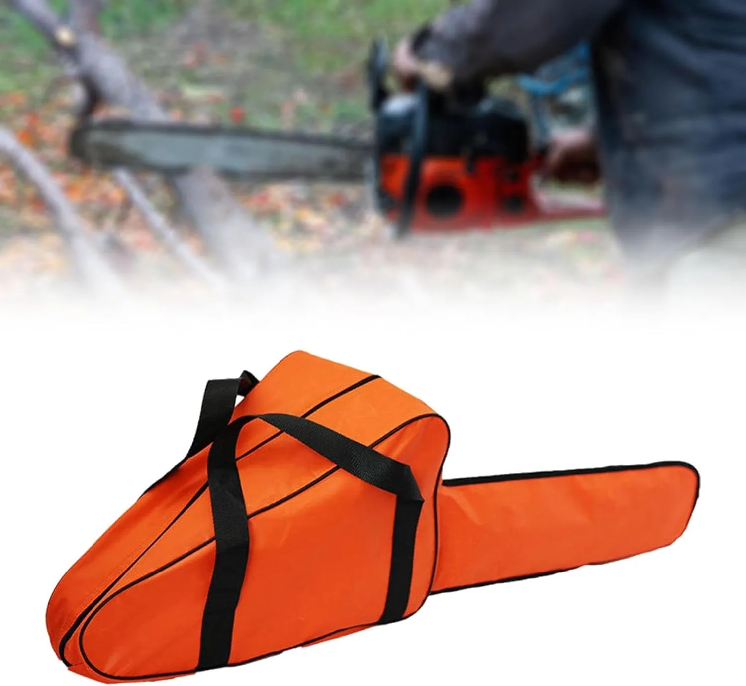 Portable Chainsaw Bag for Woodworking and Outdoor Use, Orange