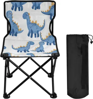 Portable Folding Camping Chair with Carrying Bag Cool Dino Pattern Lightweight Folding Chair Perfect for Camping, Tailgates, Beach, and Sports