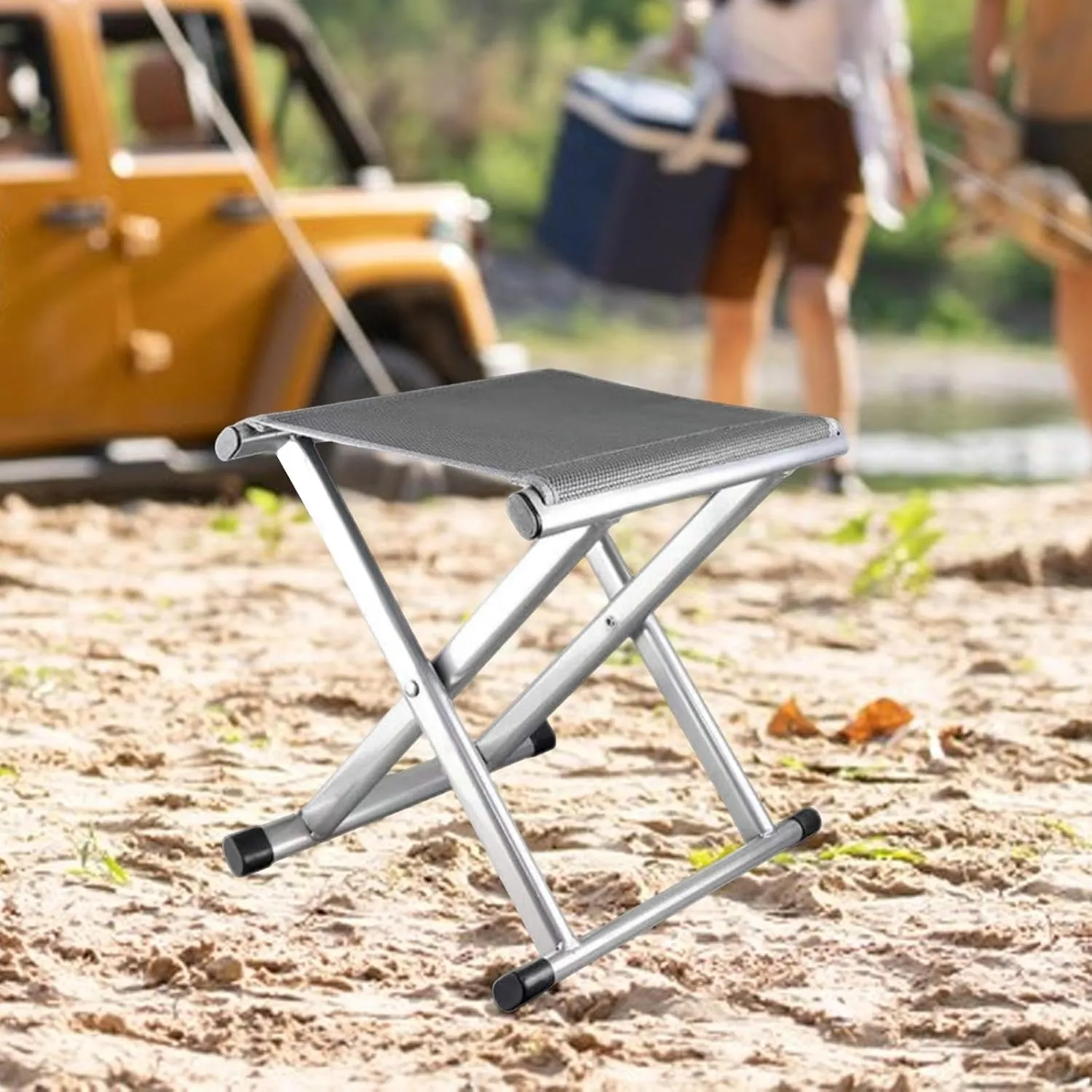 Portable Folding Stool Foldable Stool Outdoor Practical Recliner Foot Rest Camping Stool for Garden Hiking Yard Traveling