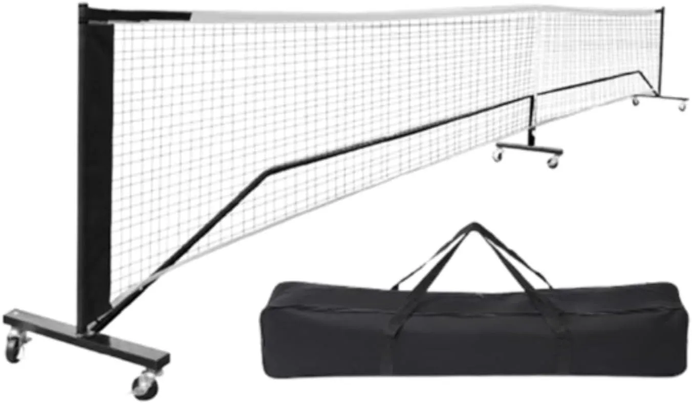 Portable Pickleball Net Set with Carrying Bag 22ft Regulation Size Net Sturdy Easy Setup for Game Lawns Backyard Home Parties