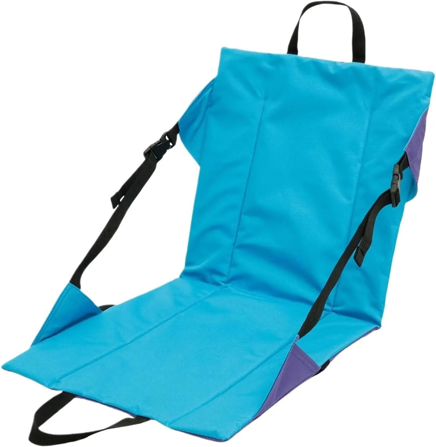 Portable Stadium Seat Cushion with Back Support Reclining Stadium Seat Chair Foldable Outdoor Sit Mat for Stadium Beach(Blue)