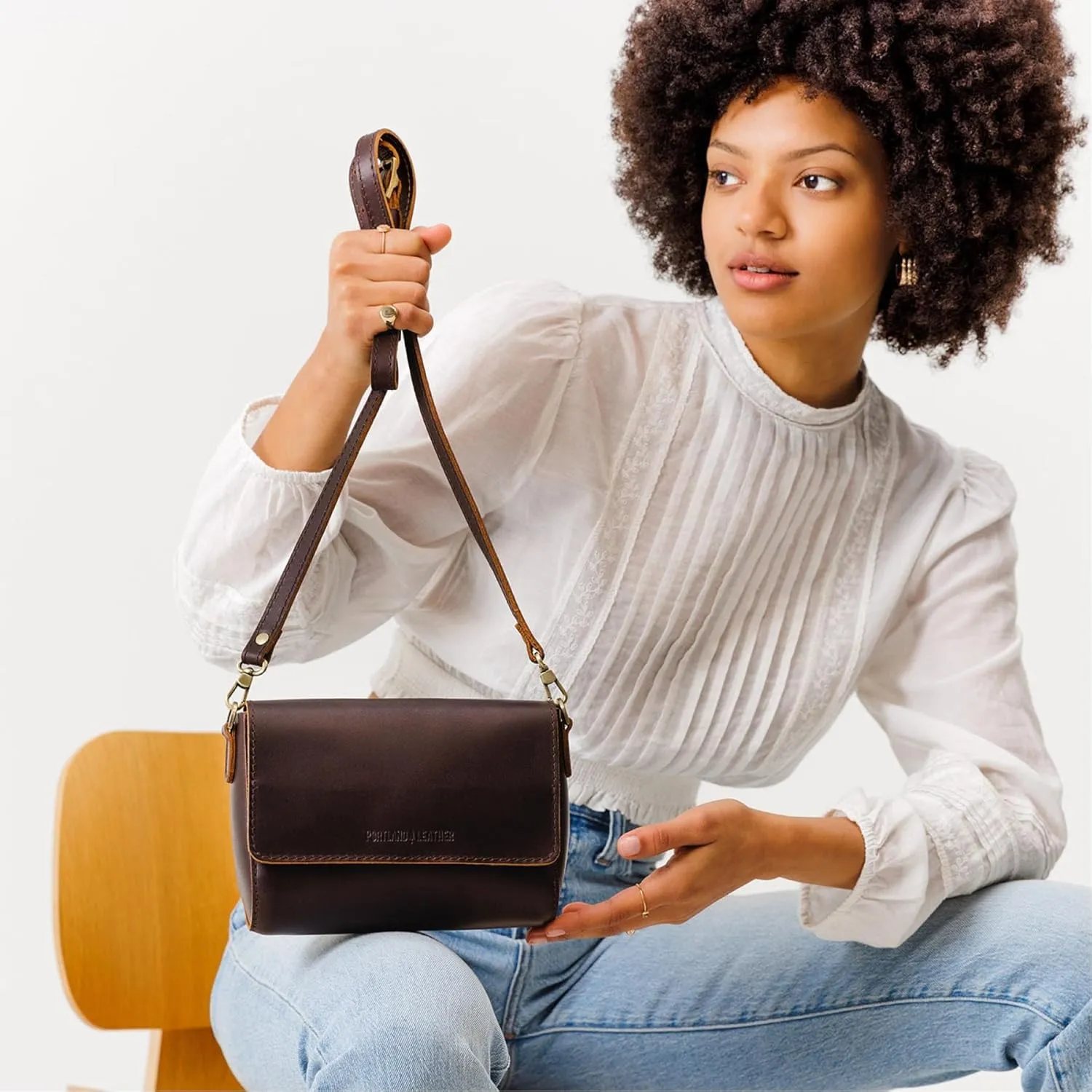 Portland Leather Goods Metro Mini Crossbody Bag for Women – Handmade from from the Finest Full-Grain Hides