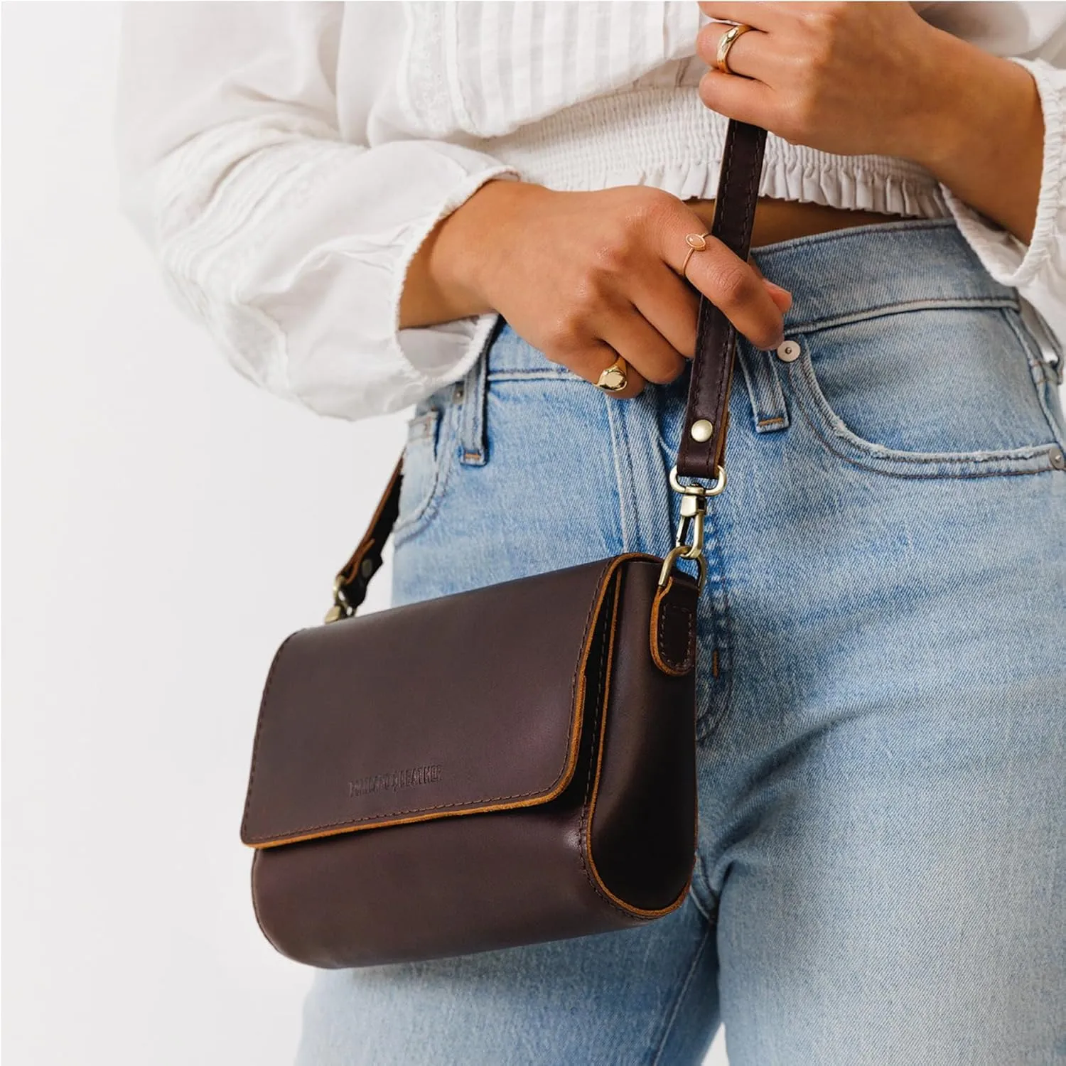 Portland Leather Goods Metro Mini Crossbody Bag for Women – Handmade from from the Finest Full-Grain Hides