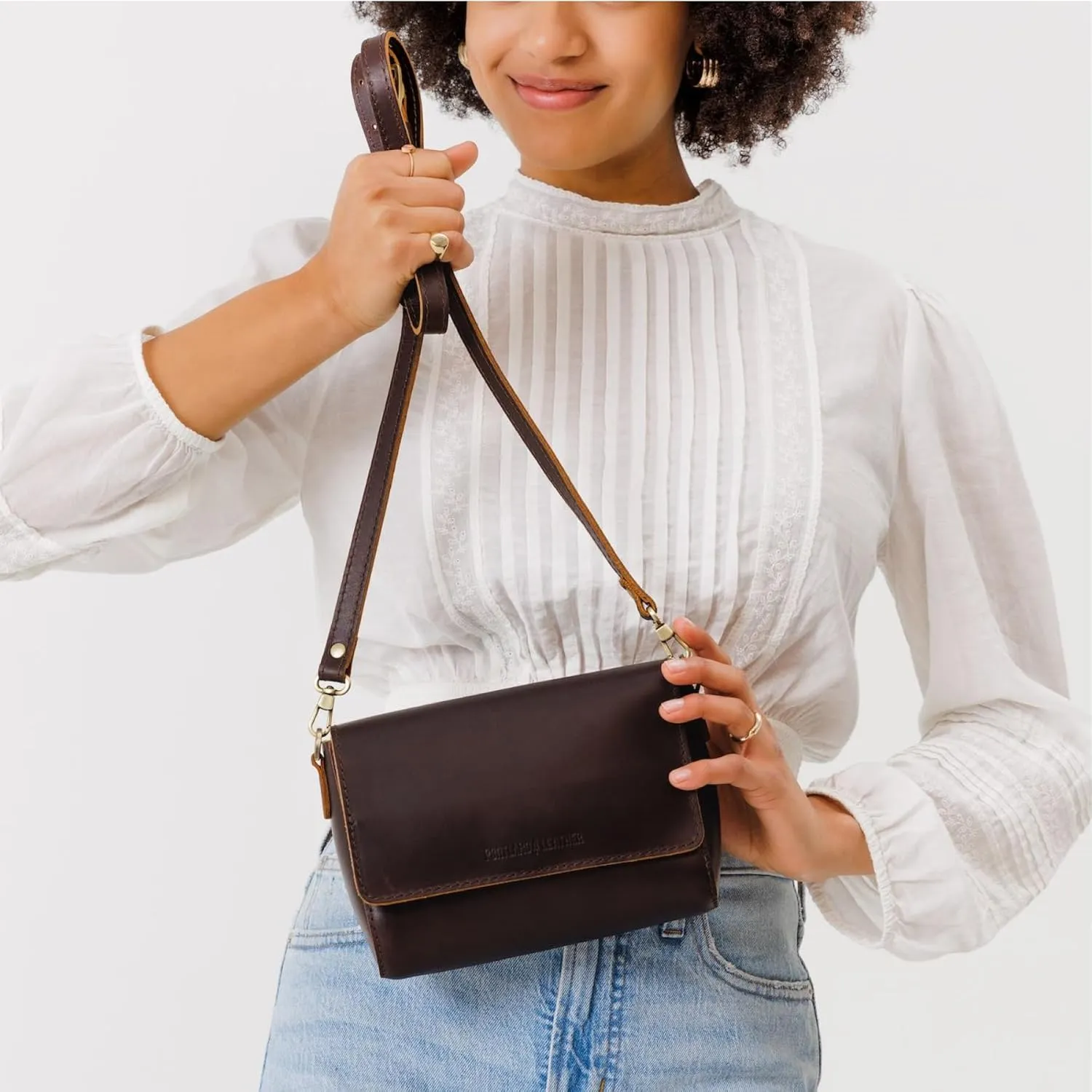 Portland Leather Goods Metro Mini Crossbody Bag for Women – Handmade from from the Finest Full-Grain Hides