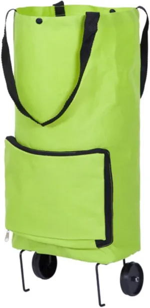 PRETYZOOM Collapsible Shopping Cart Bag Oxford Cloth 15kg Capacity Foldable Tugboat Trolley Grocery Tote