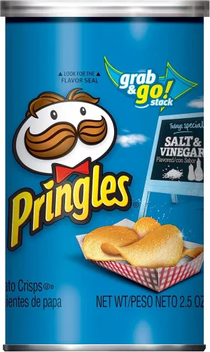 Pringles Salt and Vinegar Crisps (12 Cans), 2.5 oz., Assorted