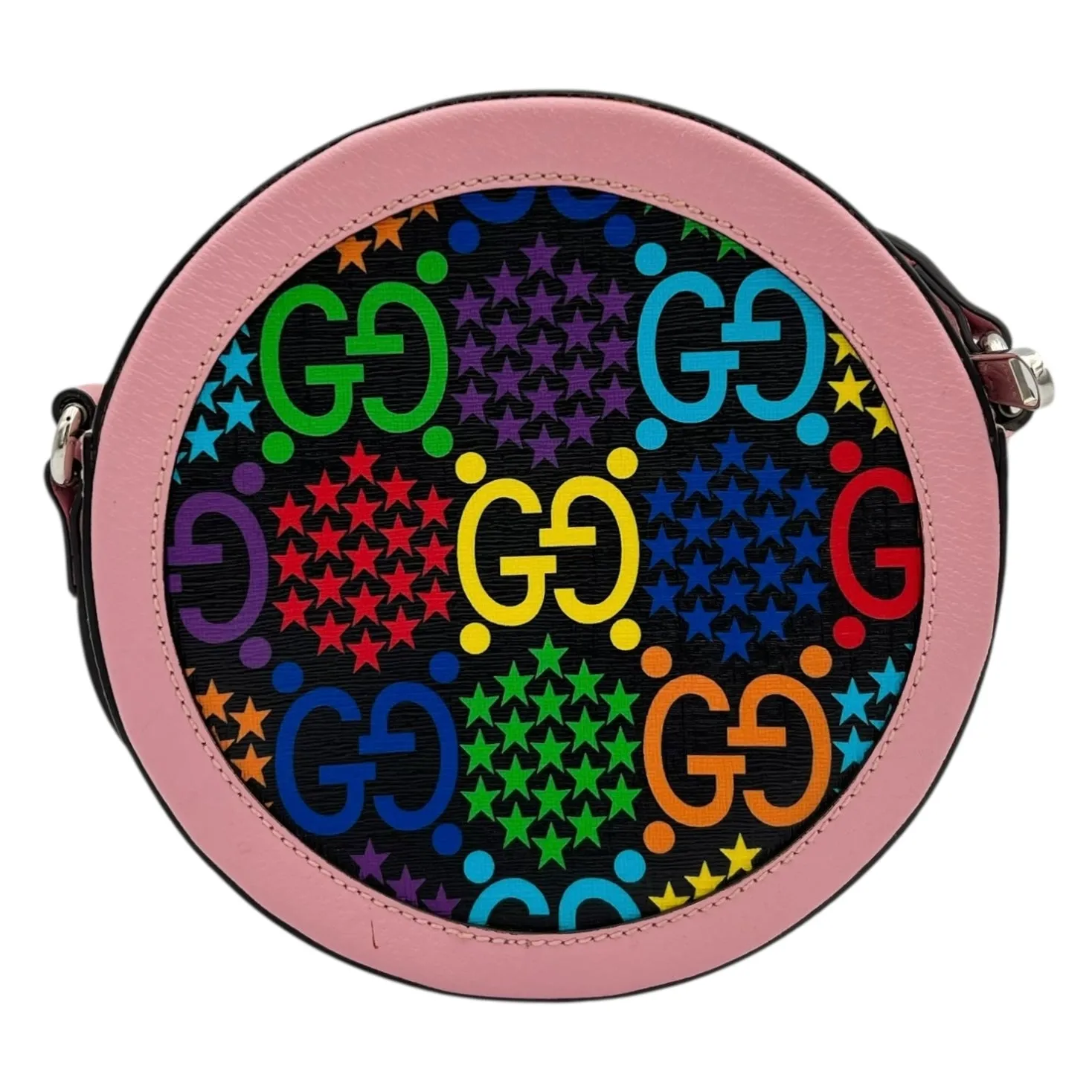 Psychedelic Crossbody Bag Multi-colour in Coated Canvas, Silver hardware