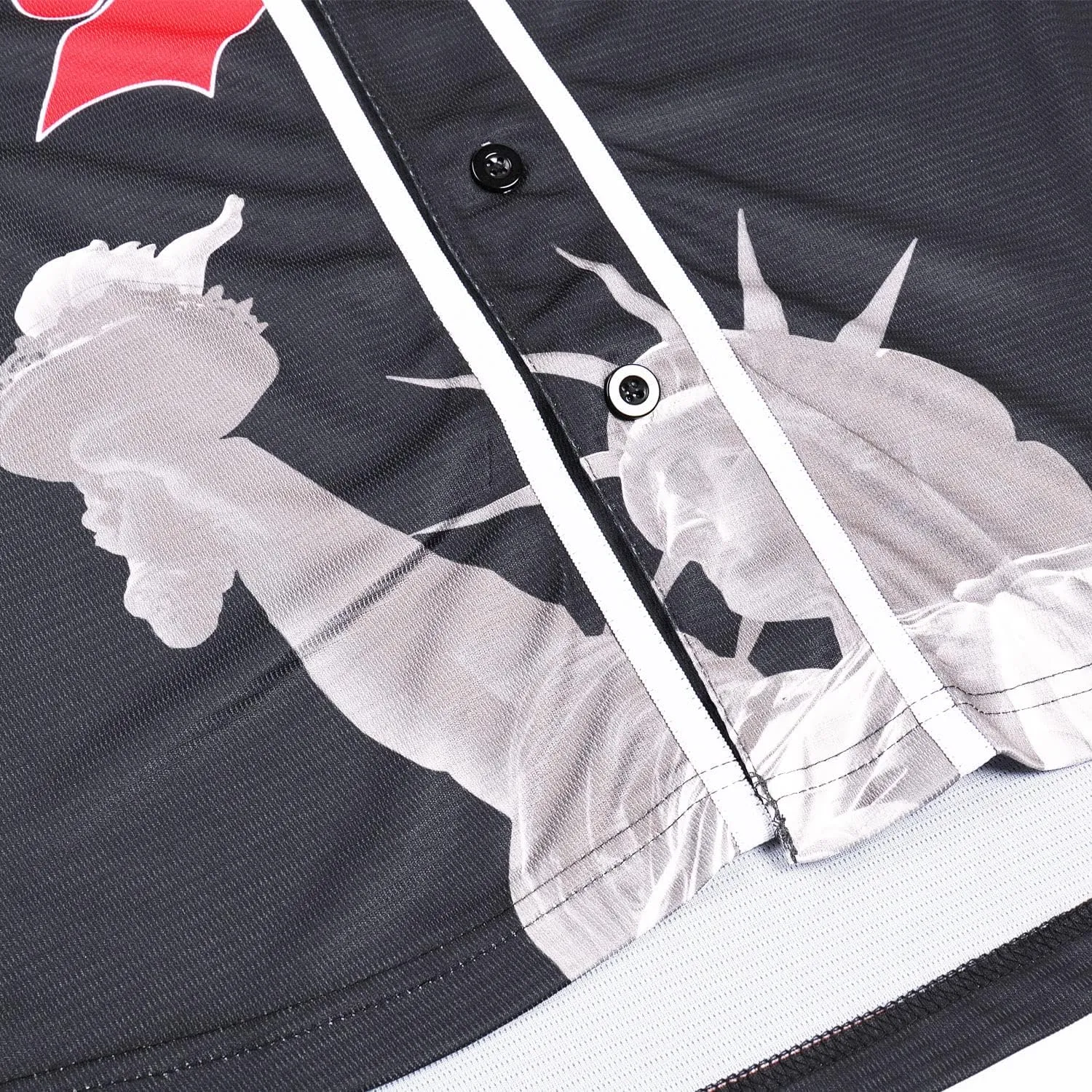 Pullonsy Adult American Flag Patriotic Baseball Jerseys Style Shirts for Men USA Eagle Outfits