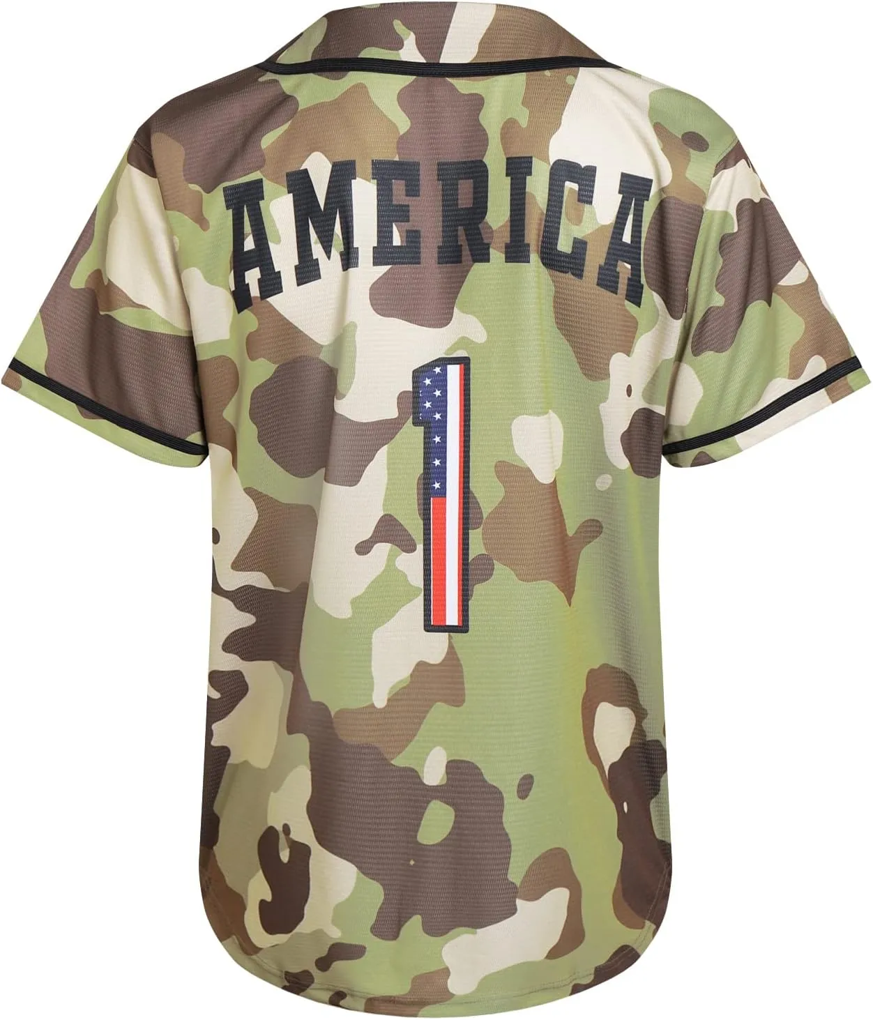 Pullonsy Adult American Flag Patriotic Baseball Jerseys Style Shirts for Men USA Eagle Outfits