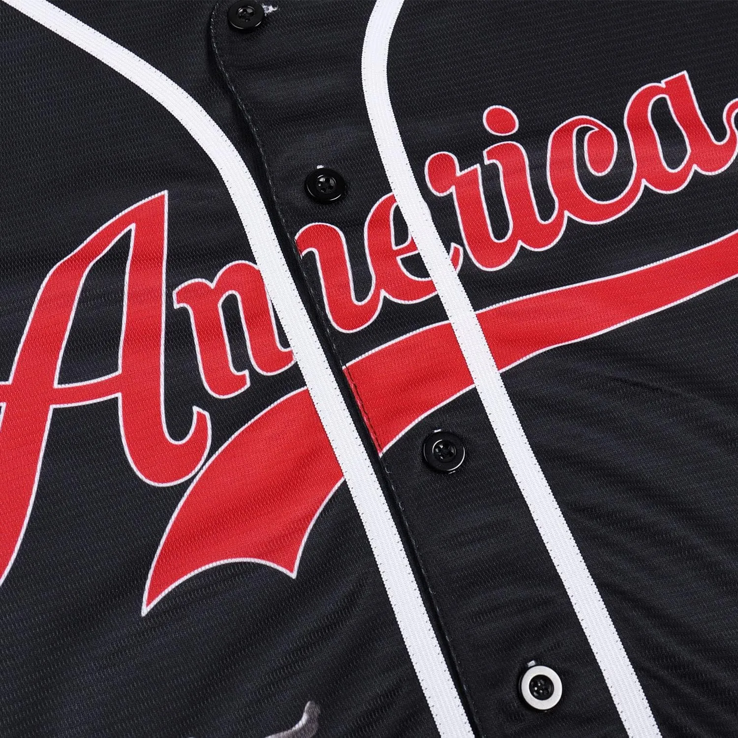 Pullonsy Adult American Flag Patriotic Baseball Jerseys Style Shirts for Men USA Eagle Outfits