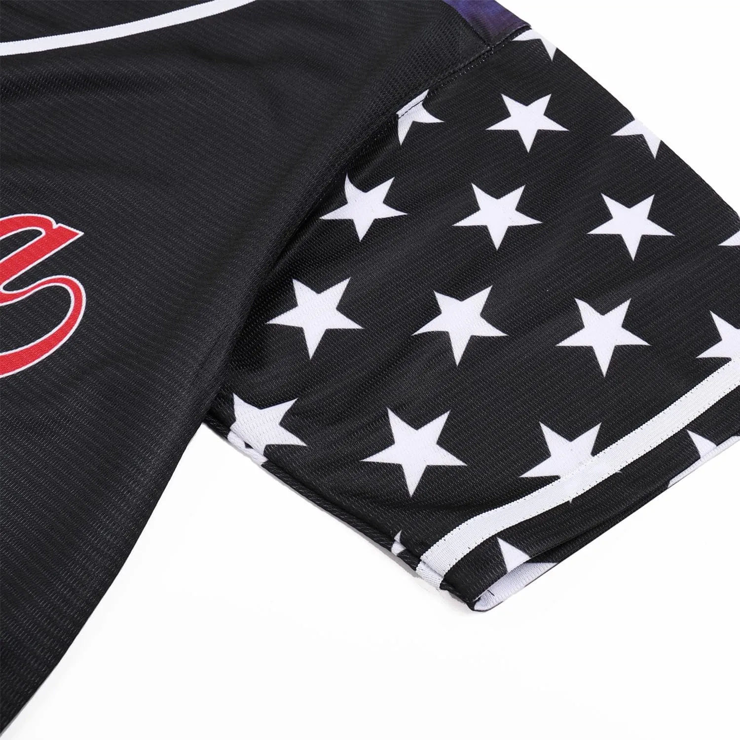 Pullonsy Adult American Flag Patriotic Baseball Jerseys Style Shirts for Men USA Eagle Outfits