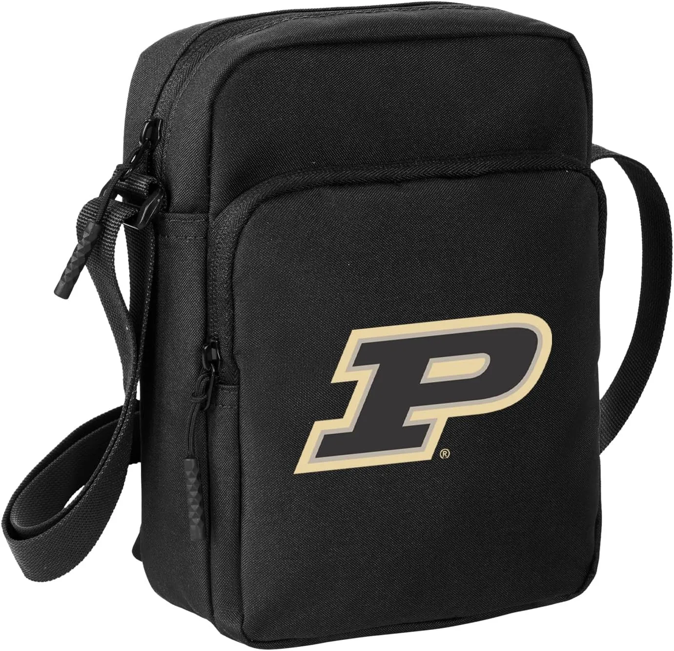 Purdue Travel Bag Crossbody Sling Pack for Sports Workout Running Medium Unisex Waist Pack Black