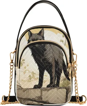 Quilted Crossbody Bags for Women,Cat (18) Women's Crossbody Handbags Small Travel Purses Phone Bag
