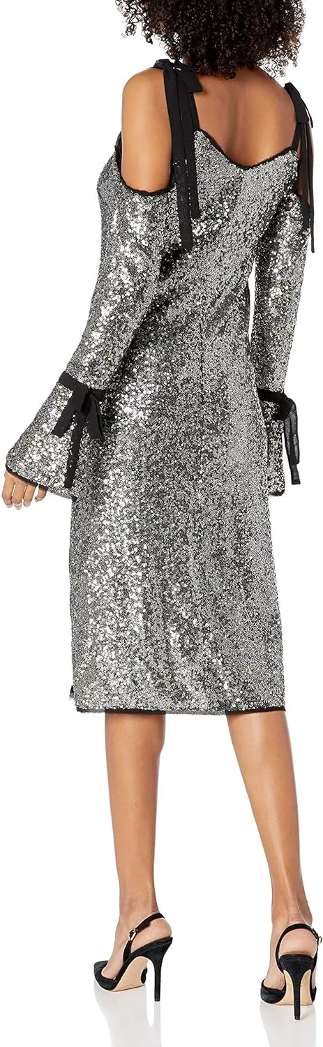 RACHEL Rachel Roy Women's Sequin Bell Sleeve Dress