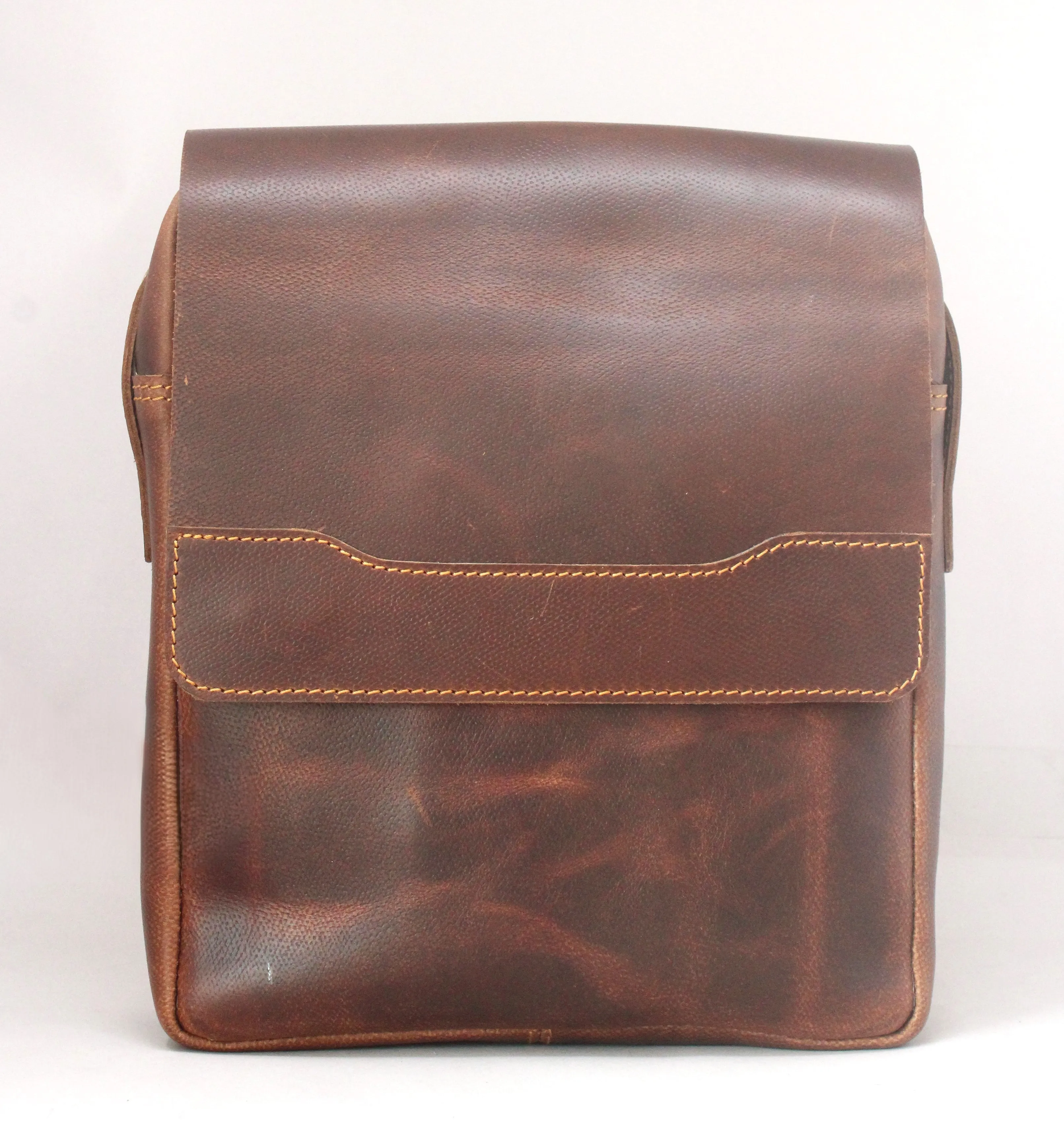 Rank Oil Pullup Genuine Leather Sling Bag