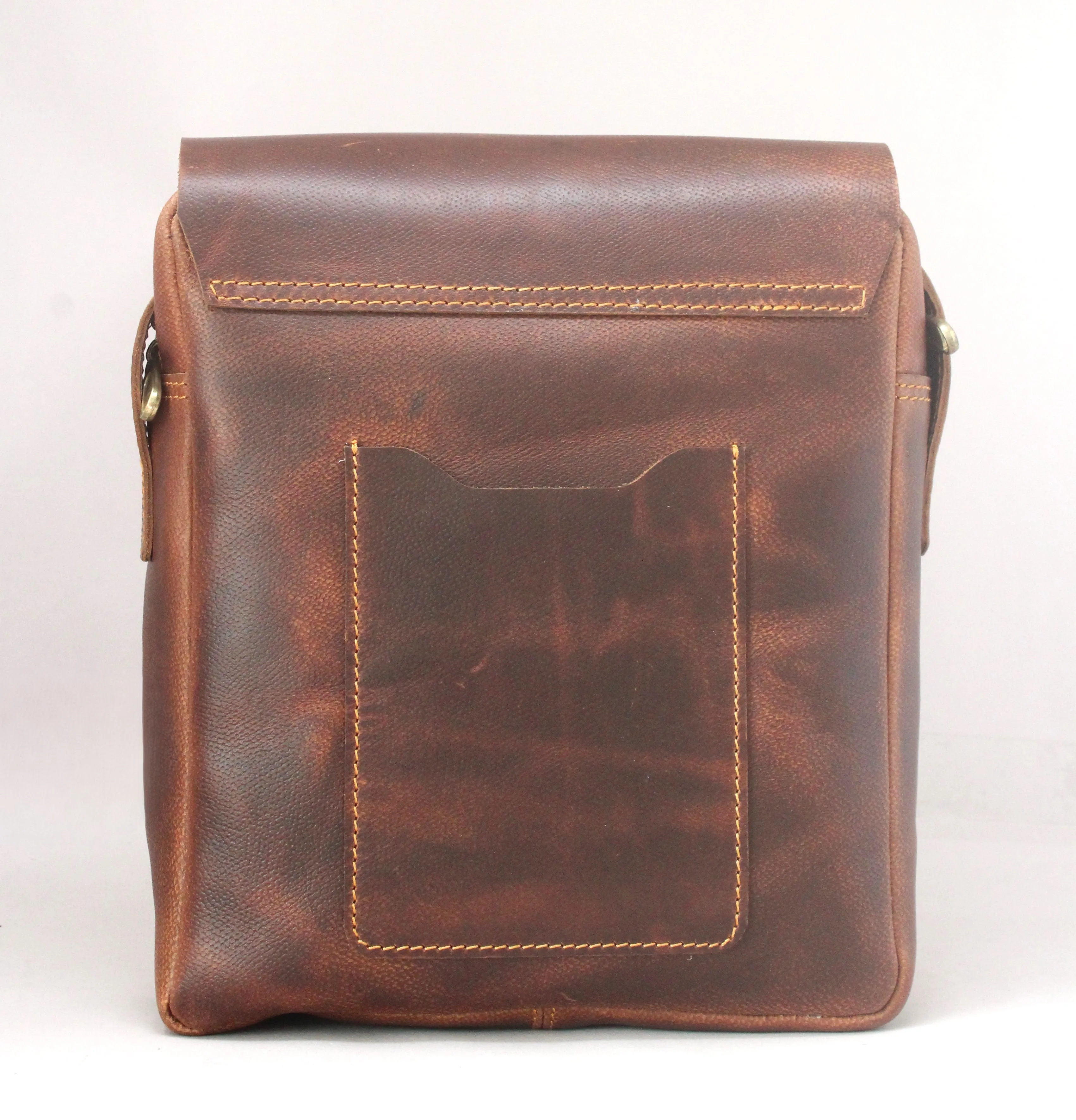 Rank Oil Pullup Genuine Leather Sling Bag