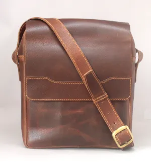 Rank Oil Pullup Genuine Leather Sling Bag