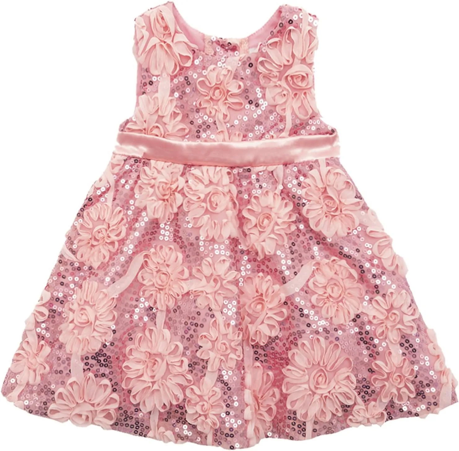 Rare Editions Little Girls' Sequin Soutache Dress