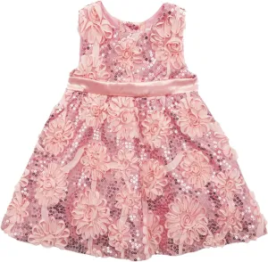 Rare Editions Little Girls' Sequin Soutache Dress