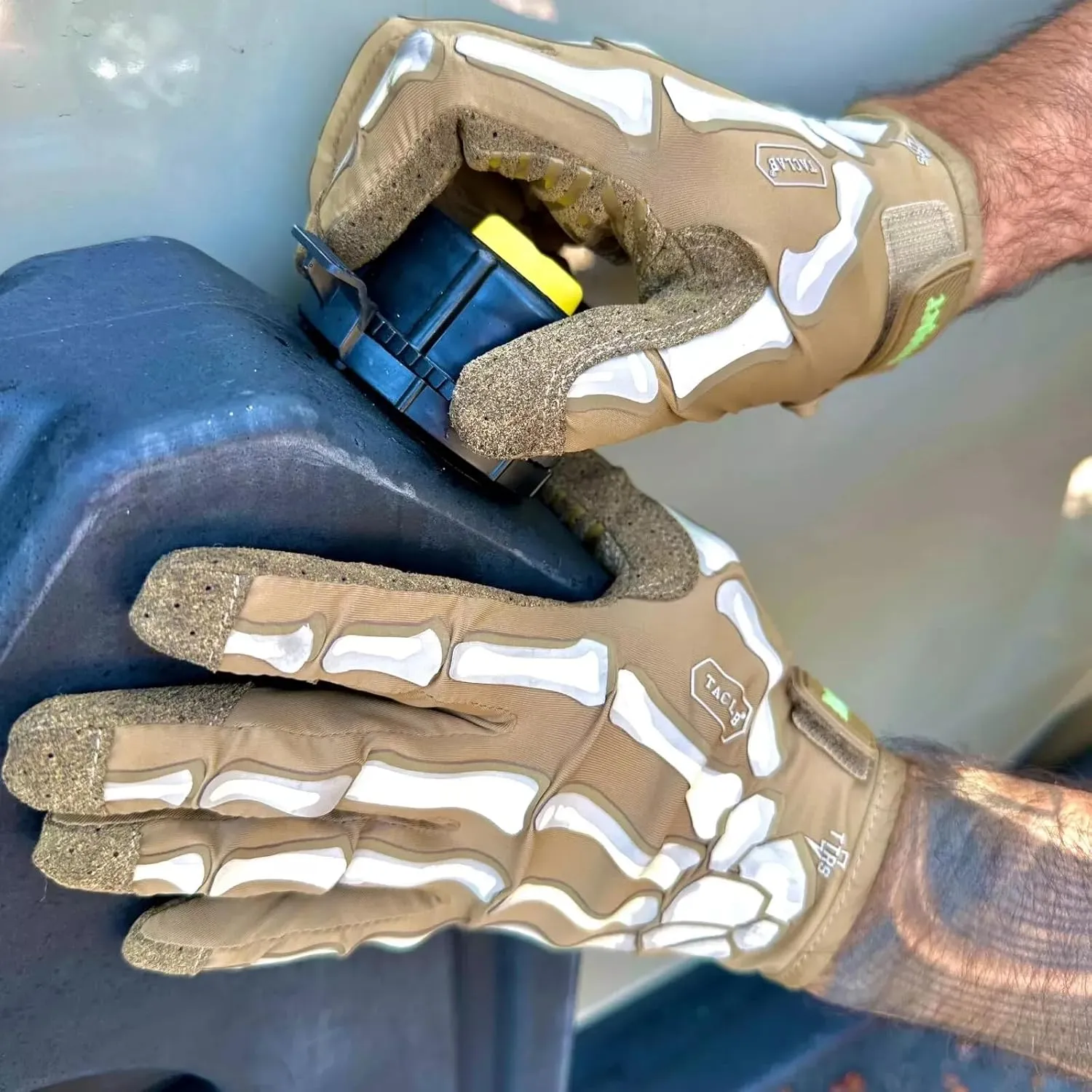 Reaper Coyote Skeleton Gloves - Thin and Lightweight for Airsoft, Paintball, Cycling, Motorcycle, Multipurpose