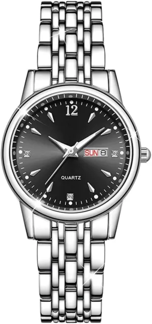 Reginald Fashion Watches for Women Hands Sapphire Stainless Steel Waterproof Quartz Dial Date Week Watches