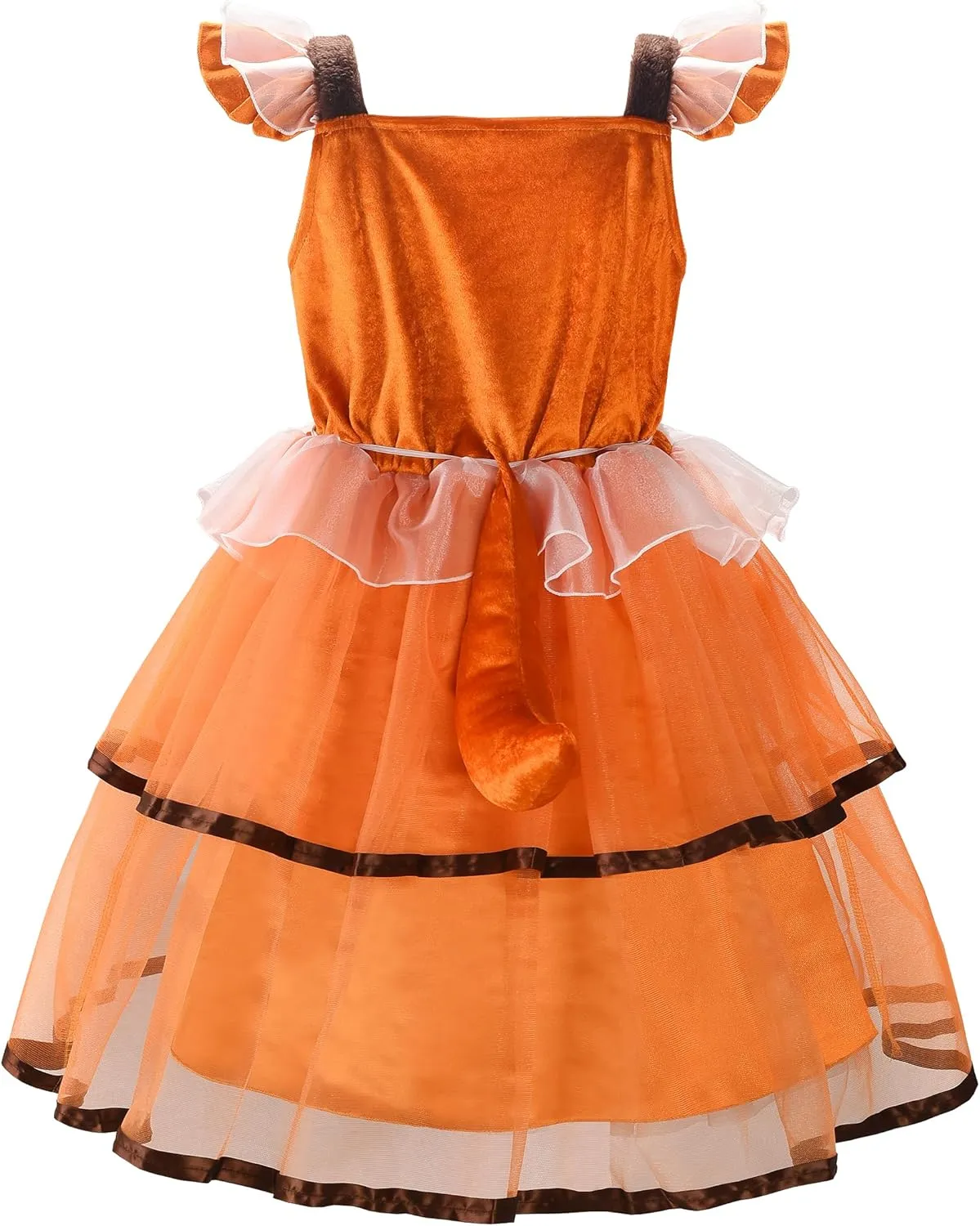 ReliBeauty Fox Costume for Girls with Headband and Tail