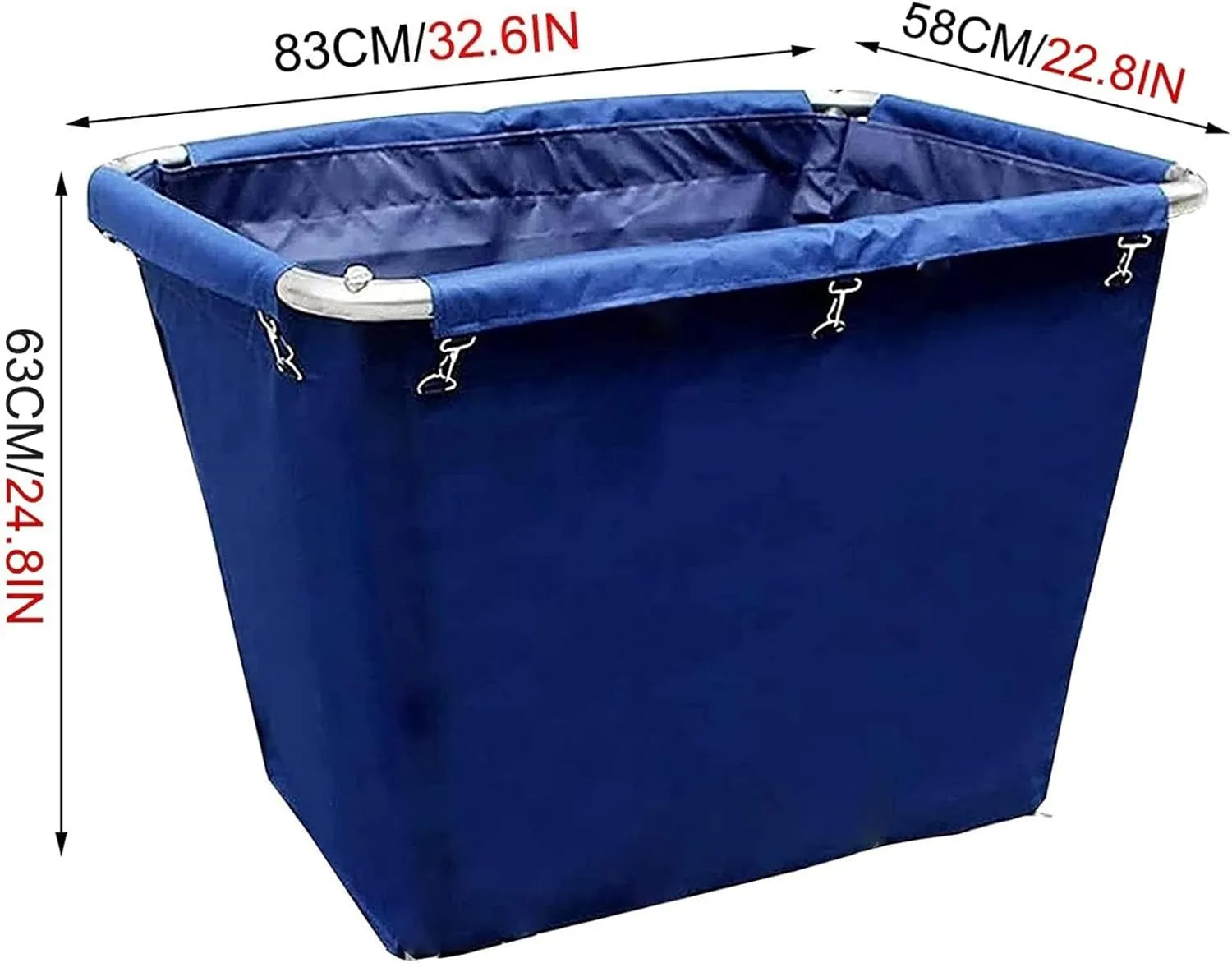 Removable Waterproof Liner Bag, Replacement Laundry Cart Liner Bag, Oxford Cloth Storage Bags, Large Thickened Waterproof Oxford Cloth Bags for Clothes Or Toy Organizer Storage Cart(Blue-tapered)
