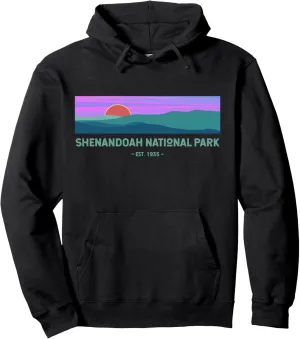 Retro Appalachian Trail Blue Ridge Shenandoah National Park Pullover Hoodie