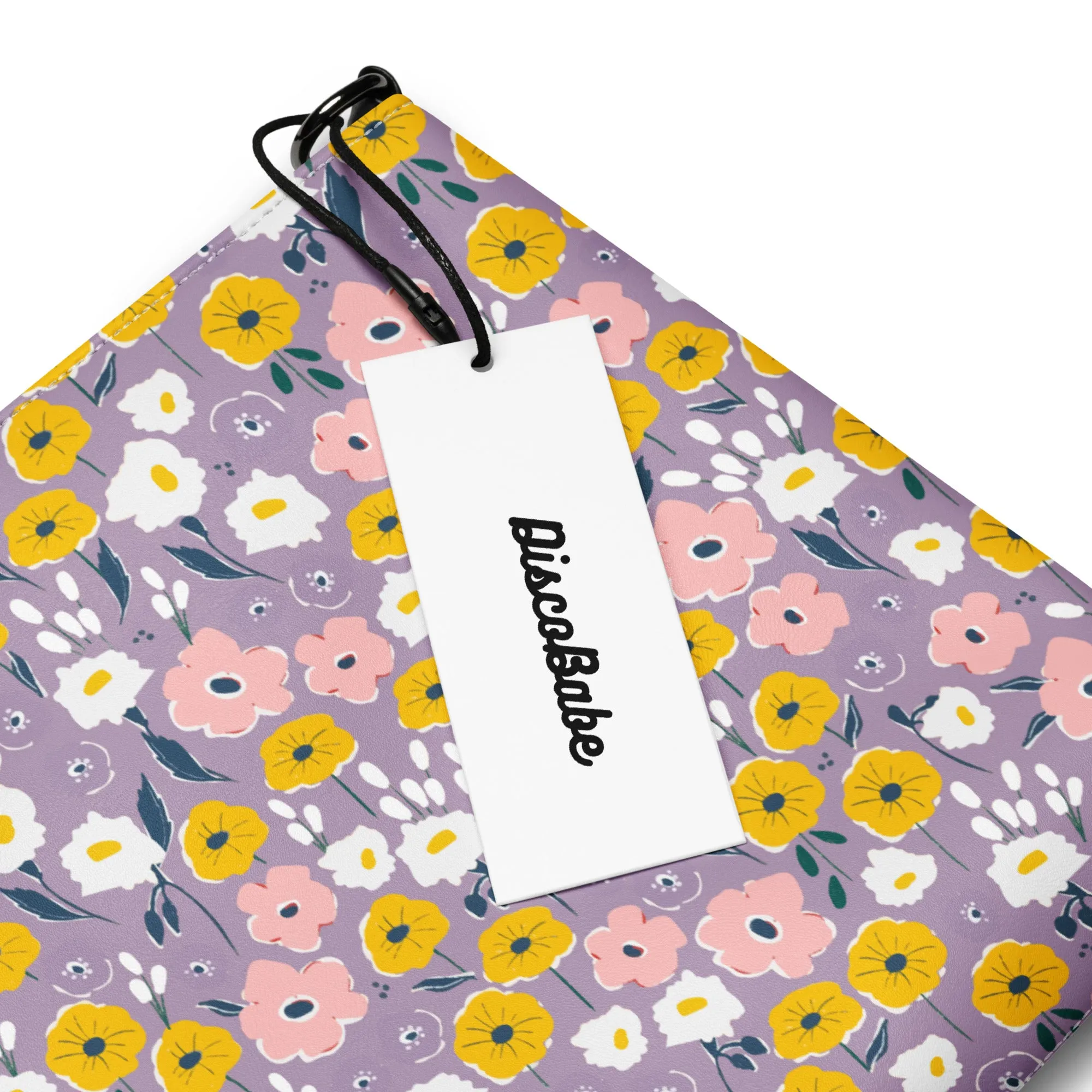 Retro Purple & Yellow Floral Crossbody Bag
